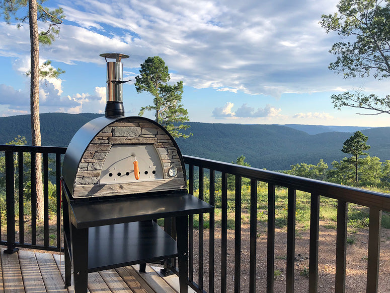 OUTDOOR MAXIMUS ARENA MOBILE WOOD FIRED PIZZA OVEN BLACK - Authentic Pizza Ovens Australia
