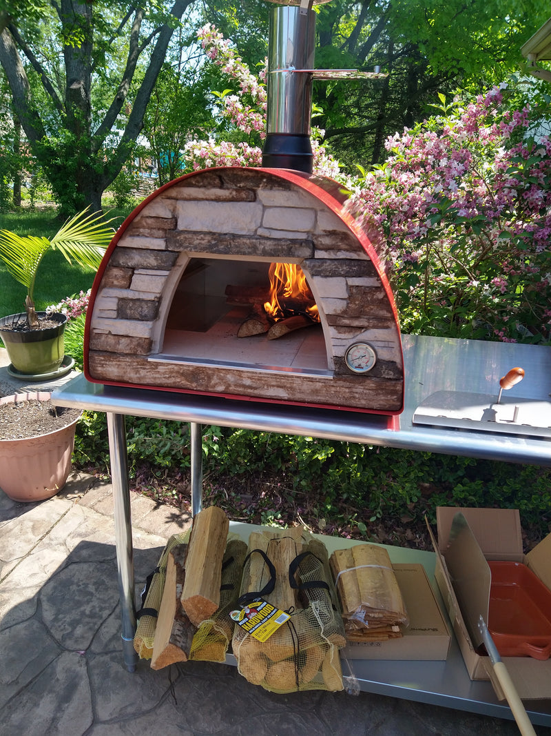 MAXIMUS MOBILE PIZZA OVEN RED
