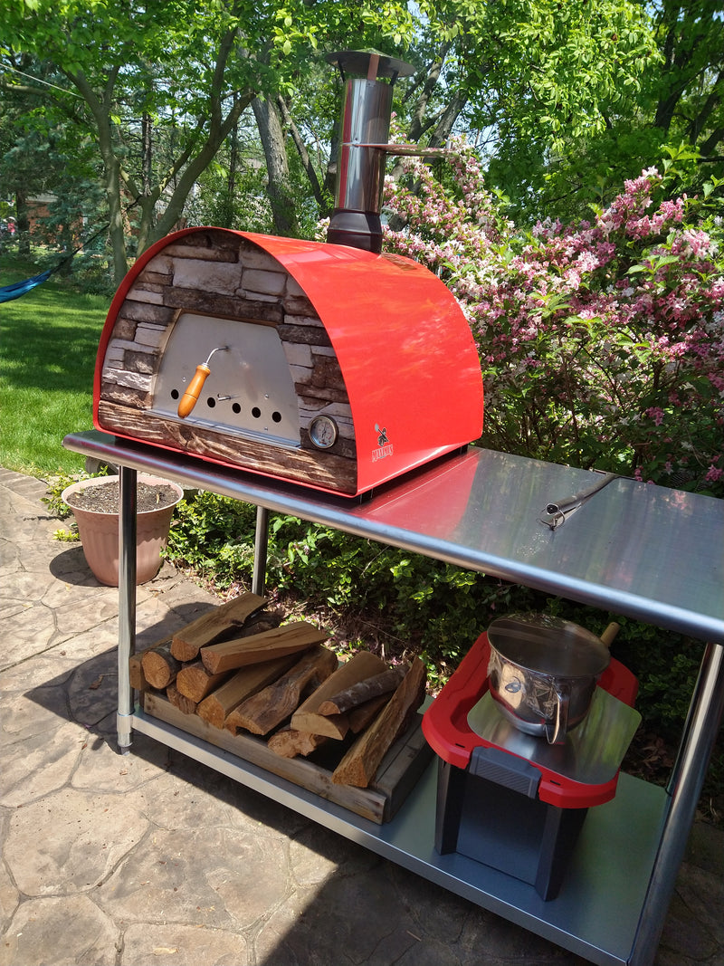 MAXIMUS MOBILE PIZZA OVEN RED