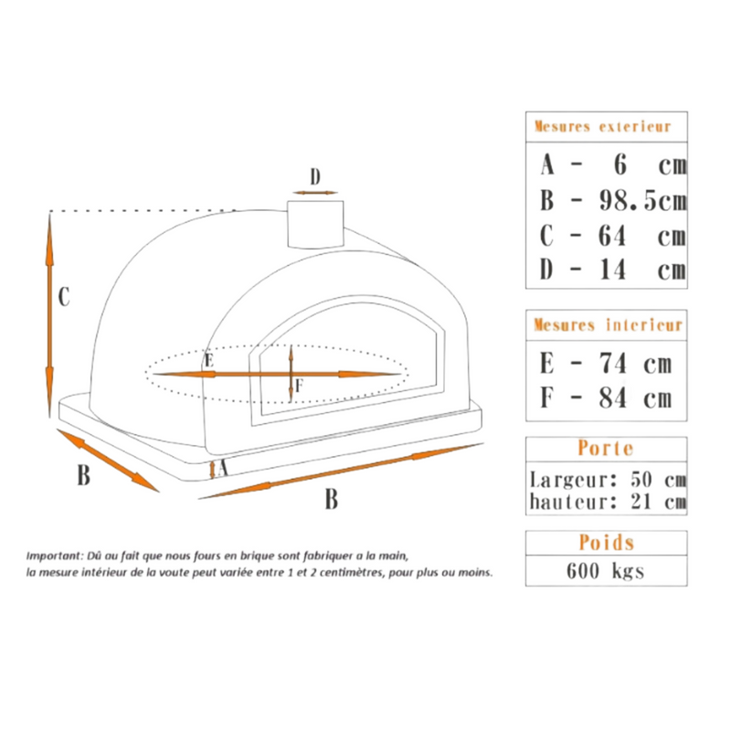 RUSTIC ARCH PIZZAIOLI PREMIUM PIZZA OVEN **NEW MODEL**