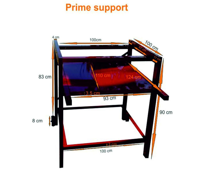 PRIME PIZZA OVEN BLACK STAND DIMENSIONS- Authentic Pizza Ovens Australia