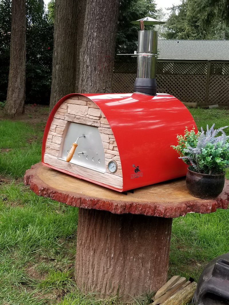 OUTDOOR MAXIMUS MOBILE PIZZA OVEN RED - Authentic Pizza Ovens Australia