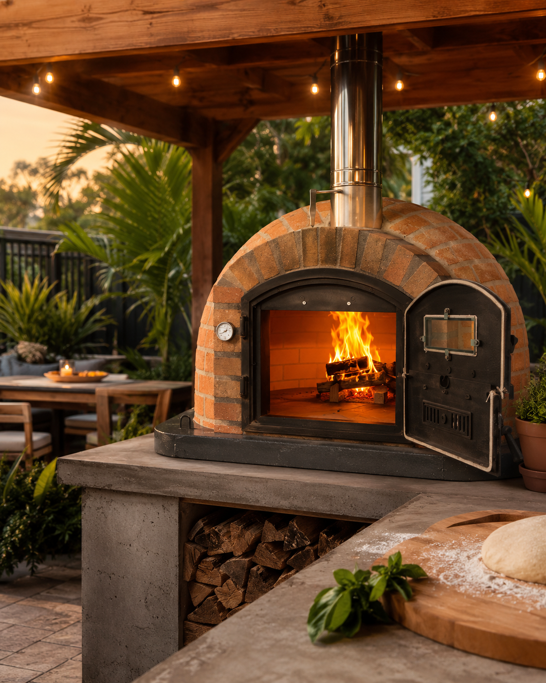 Wood-fired pizza ovens,