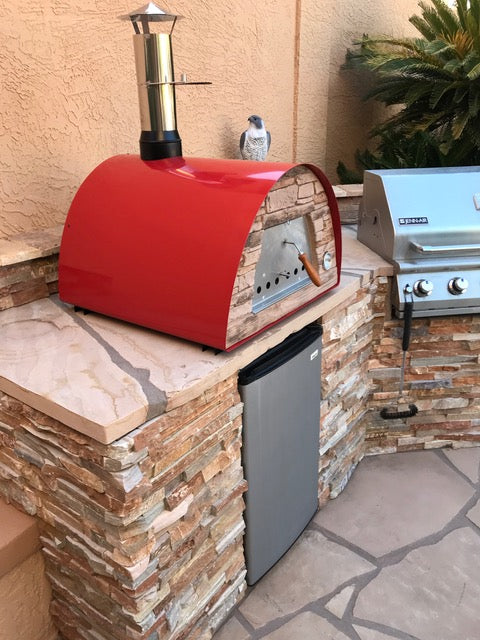 MAXIMUS MOBILE PIZZA OVEN RED