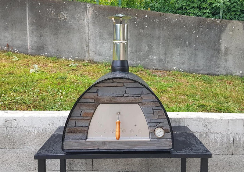 OUTDOOR MAXIMUS ARENA MOBILE WOOD FIRED PIZZA OVEN BLACK - Authentic Pizza Ovens Australia