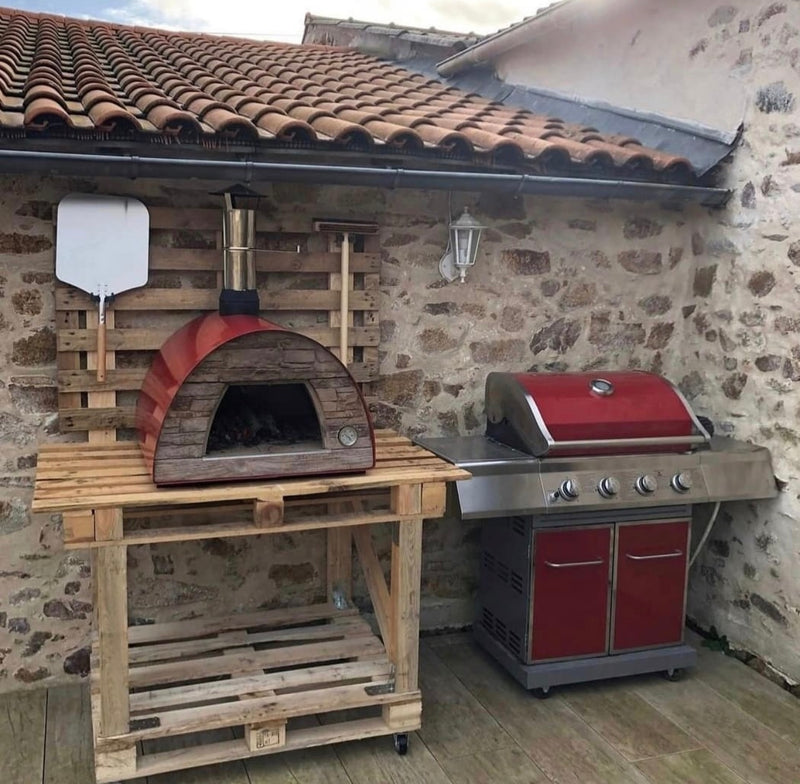 MAXIMUS MOBILE PIZZA OVEN RED